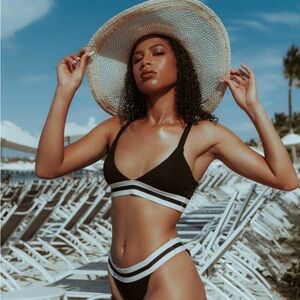 Elegant Black and White Bikini Set